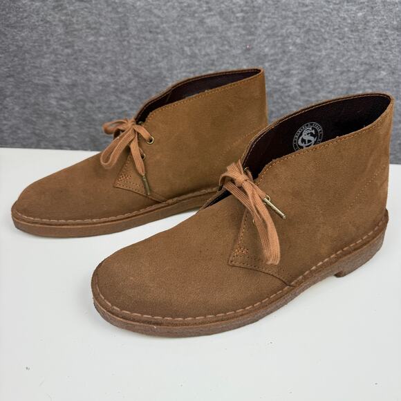 Clark's Men's Desert Boot Cola Suede Size 8 Rubber Sole Streetwear Utility - Picture 1 of 11